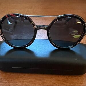Komono Black and Red Patterned Sunglasses